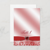 40. Ruby Wedding Anniversary Table Card Einladung (Vorne/Hinten)
