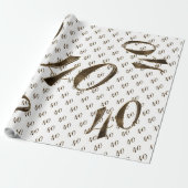 40. Ruby Wedding Anniversary Typografie Elegant Geschenkpapier (Ungerollt)