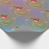 40. Ruby Wedding Anniversary Wrapping Paper Geschenkpapier (Ecke)