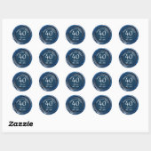40. Ruby Wedding Blue Wax Siegel Sticker (Blatt)