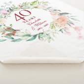 40. Ruby Wedding Jubiläum Blumengarland Sherpadecke (3/4)