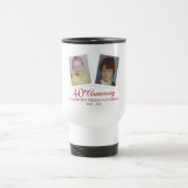 40. Ruby Wedding Jubiläum Kinder Fotos Reisebecher (Mittel)