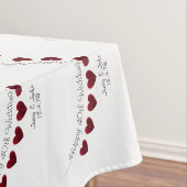 40. Ruby Wedding Jubiläum rotes Herzensburgring Tischdecke (Beispiel)