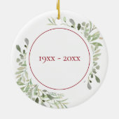 40. Ruby Wedding Jubiläum Wasserfarbenwelt Keramik Ornament (Hinten)