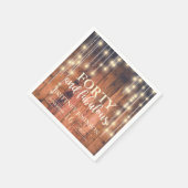 40. Rustikale Braunholz-Leuchten Geburtstag | Napk Serviette (Ecke)