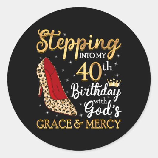 40. Schritt in meine 40. Runder Aufkleber (Vorderseite)