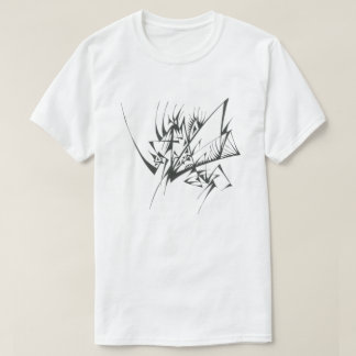 40 Schwarz-Weiß-Abstrakt-Tribal-Tattoo-Kunst T-Shirt