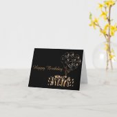 40. Schwarzer Balkon Geburtstag| Wörter Karte (Gelbe Blume)