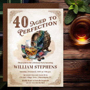 40. Scotch-Geburtstagsfeier - gereift in Perfektio Einladung