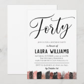 40. Script Word Geburtstagseinladung Einladung (Vorne/Hinten)