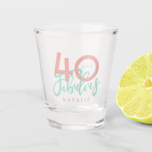 40 sehen gut aus wie ein rosa Geburtstagsgeschossg Schnapsglas