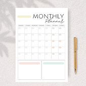 40 Seiten Monatliche Erinnerung Notes Goals Planne Notizblock