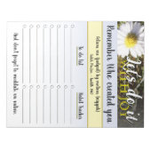 40 Seiten - Tagesplaner Marguerite Notizblock (Vorderseite)