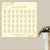 40 Tabelle Frilly Gold & Cream Wedding Chart Poster