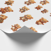 40 Teddy Bear bearbeitbares Wrapping Roll Paper Geschenkpapier (Ecke)