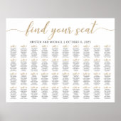 40 Tische finden Sie Ihren Sitzplan Poster (Vorne)