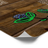 40 Tische rustikale Laternenleuchten Sitzplakat Poster (Ecke)