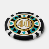 40 Türkis Casino Chip Las Vegas (Einzeln)