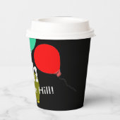 40. Über dem Hill Blue Cupcake Balloons Pappbecher (Rückseite)