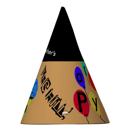 40. Über dem Hill Personalisiert Balloon Party Hat Partyhütchen (Rechts)