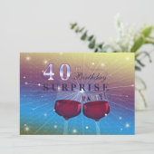 40. Überraschung Einladung (Stehend Vorderseite)