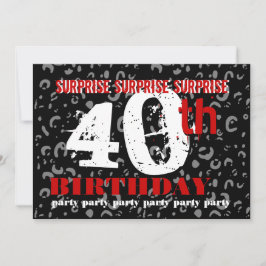 40. ÜBERRASCHUNG Geburtstagspartei Einladung Vorla