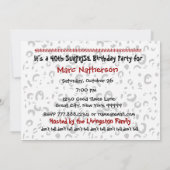 40. ÜBERRASCHUNG Geburtstagspartei Einladung Vorla (Rückseite)