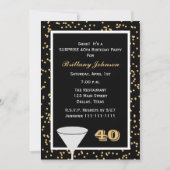 40. Überraschung Geburtstagsparty Einladung (Vorderseite)