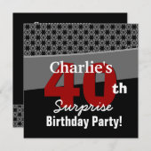 40. Überraschungs-Geburtstags-modernes Einladung (Vorne/Hinten)