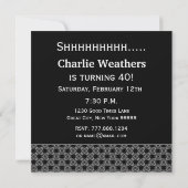 40. Überraschungs-Geburtstags-modernes Einladung (Rückseite)