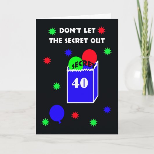 40. Überraschungs-Geburtstags-Party Einladung -- (Vorderseite)