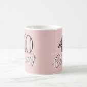 40. und Classy Blush Pink Elegant Script Geburtsta Kaffeetasse (Mittel)