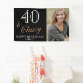 40 und Classy Elegant 40. Geburtstag Foto Banner (Insitu)