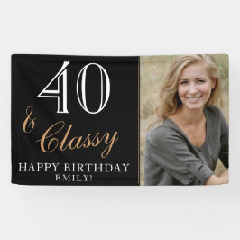 40 und Classy Elegant 40. Geburtstag Foto Banner