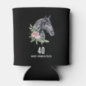 40 und ein fabelhafter schwarzer Pferdekopf Dosenkühler (Rückseite)