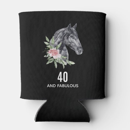 40 und ein fabelhafter schwarzer Pferdekopf Dosenkühler (Rückseite)