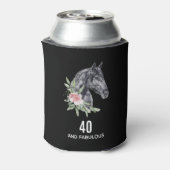 40 und ein fabelhafter schwarzer Pferdekopf Dosenkühler (Kanne Rückseite)