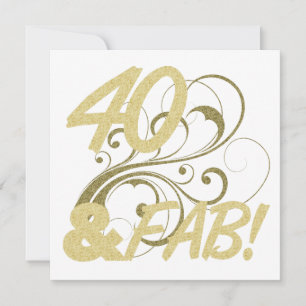 40 und ein toller Geburtstag Karte