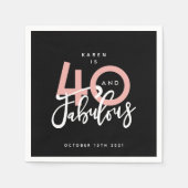 40 und eine fabelhafte Papiertafel Serviette (Vorderseite)