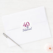 40 und fabelhaft (40. Geburtstag) Runder Aufkleber (Umschlag)