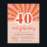 40 und fabelhaft, Einladung zum Haushalt Flyer<br><div class="desc">Mit diesen Party Einladungen zum 40. Geburtstag fügen Sie Ihrem Event eine trendige, inspirierte Atmosphäre hinzu. Einfaches Design und einfach mit allen Details des Party zu gestalten. Pfirsich, rosa und roter Hintergrund wirl mit dem Text: "40 und fabelhaft! Nehmen Sie an den Feierlichkeiten zum (Namens-)Geburtstag teil". Hell, kühn und farbenfroh!...</div>