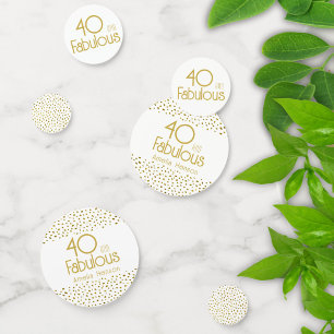 40 und Fabelhaft Gold Glitter 40. Geburtstagsfeier Konfetti