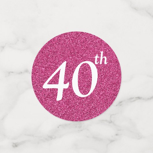 40 und fabelhaft konfetti (Klein Vorderseite)