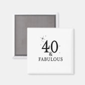 40 und fabelhaft magnet (Vorderseite/Rückseite)