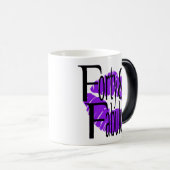 40 und fabelhaft mit Lila Lippen Verwandlungstasse (VorderseiteRechts)