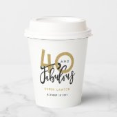 40 und fabelhaft pappbecher (Vorderseite)