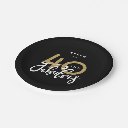 40 und fabelhaft pappteller (Schrägansicht)