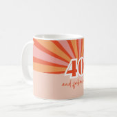 "40 und fabelhaft", Retro-Geburtstagsgeschenk Kaffeetasse (Vorderseite Links)