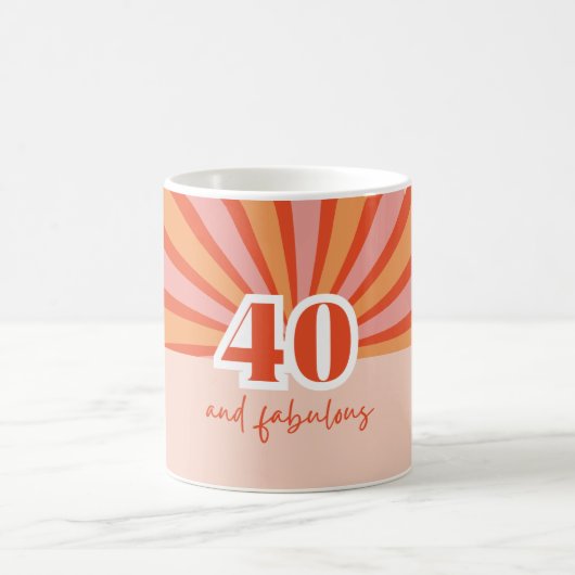 "40 und fabelhaft", Retro-Geburtstagsgeschenk Kaffeetasse (Mittel)