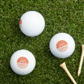 "40 und fabelhaft", Retro hell Pfirsich klein Golfball (Insitu Gras)